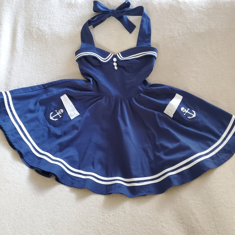 Hell Bunny Vixen Rockabilly Sailor Dress